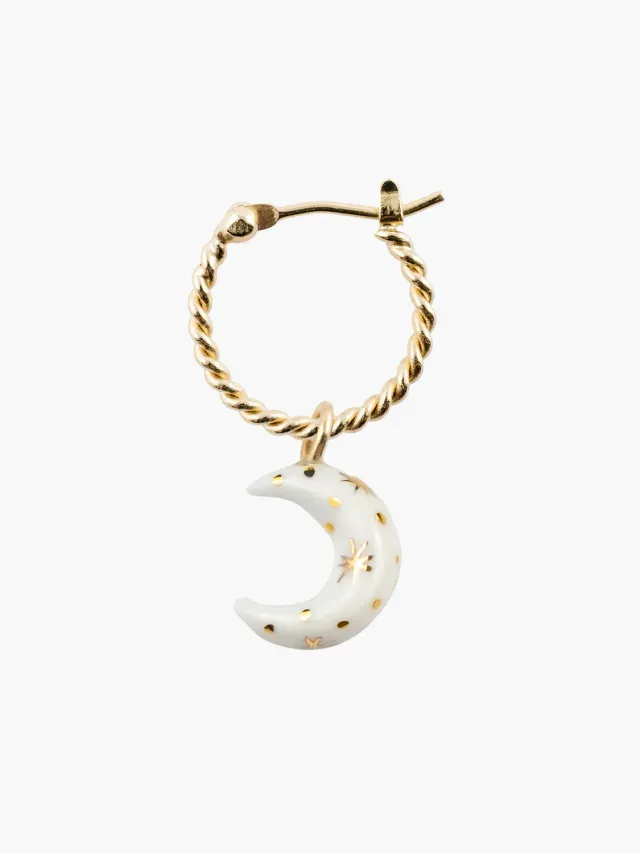 Nach Cosmic mini créole lune blanche boucle unité 2,7cm