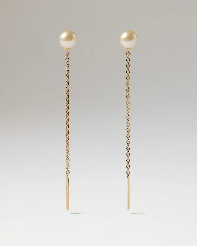 PDPAOLA La Perla Lyra boucles d'oreilles perle 55 mm