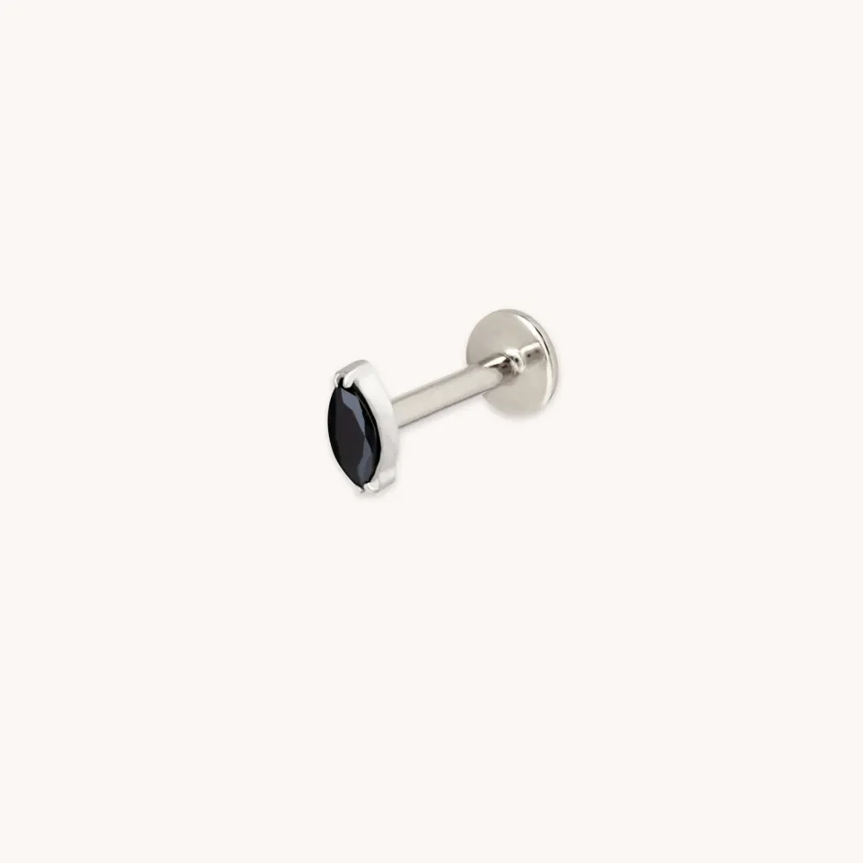 Astrid & Miyu Marquise clou piercing titane noir