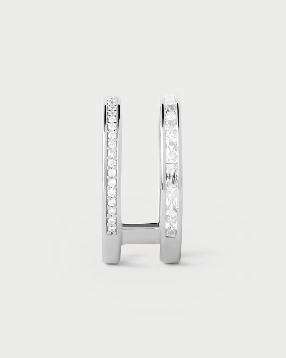 PDPAOLA Bianca bague argent zirconia blanche