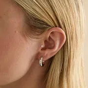 Astrid & Miyu Micro Crystal piercing titane platine