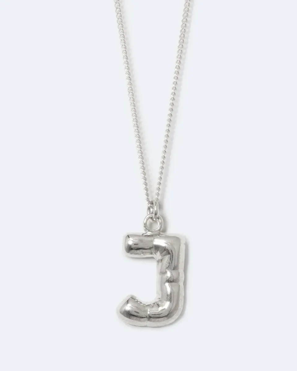 Completedworks Classicworks J collier argent lettre J