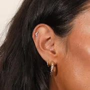 Astrid & Miyu Curved Crystal piercing or massif courbe