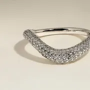Astrid & Miyu Wave Crystal bague argent cristal ondulé