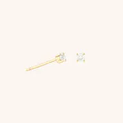Astrid & Miyu Diamond Solitaire clous or blanc diamant