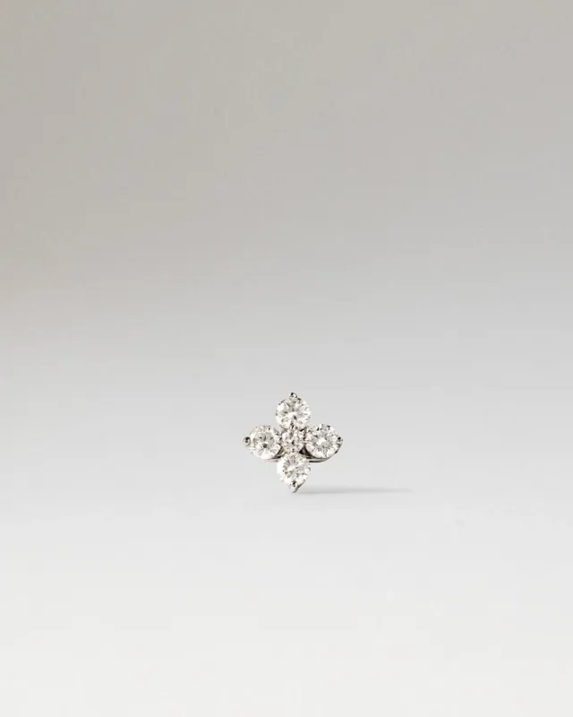 PDPAOLA Maggie mono boucle or blanc diamants 0,11 ct