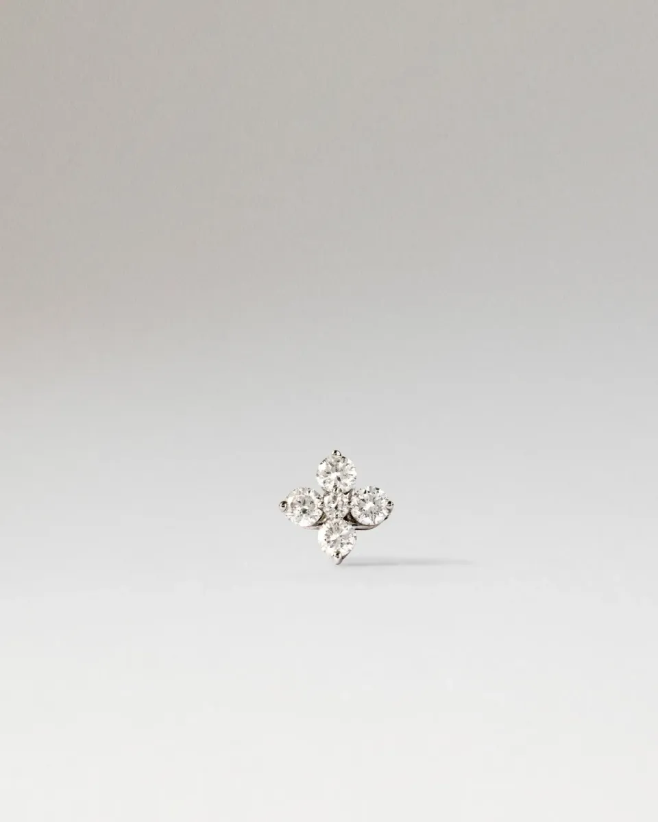 PDPAOLA Maggie mono boucle or blanc diamants 0,11 ct