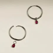 Astrid & Miyu Ruby July breloque rubis or blanc