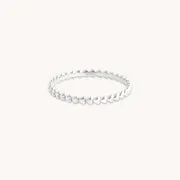 Astrid & Miyu Diamond & Pearl Band bague or blanc diamant