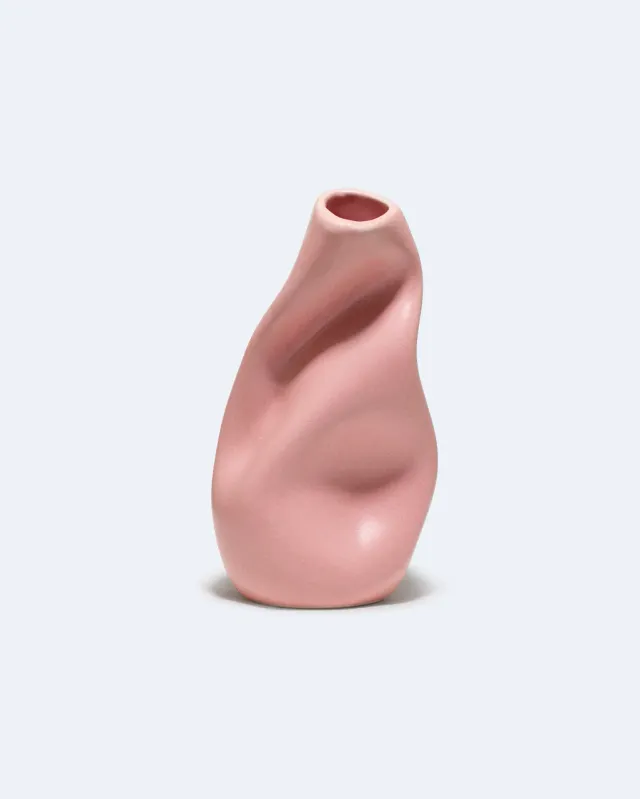 Completedworks Fold Seam vase céramique rose mat