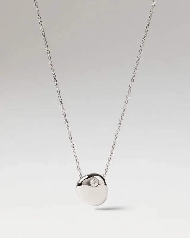 PDPAOLA Wave collier argent zirconia 40-50 cm
