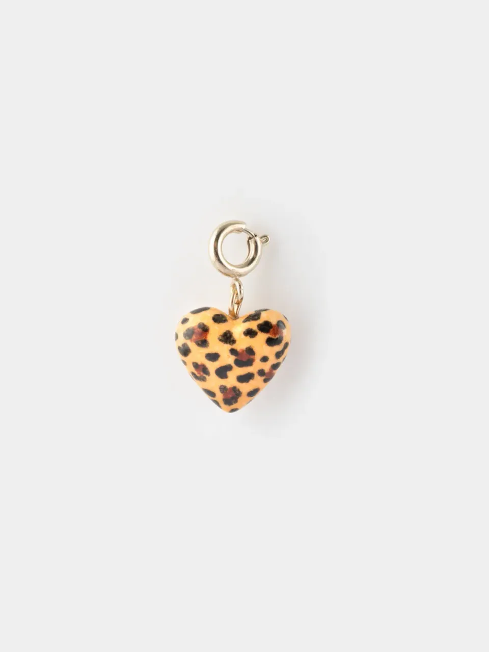 Nach Bijoux Cœur léopard charm's porcelaine doré