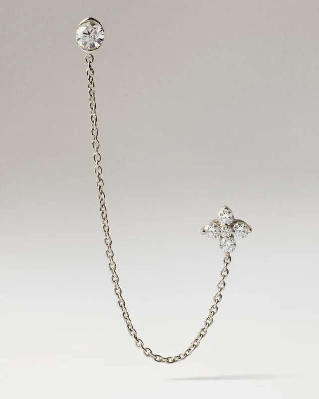 PDPAOLA Maggie mono boucle d'oreille or blanc diamant