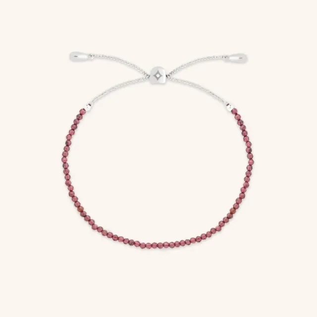 Astrid & Miyu Garnet January bracelet perles or blanc