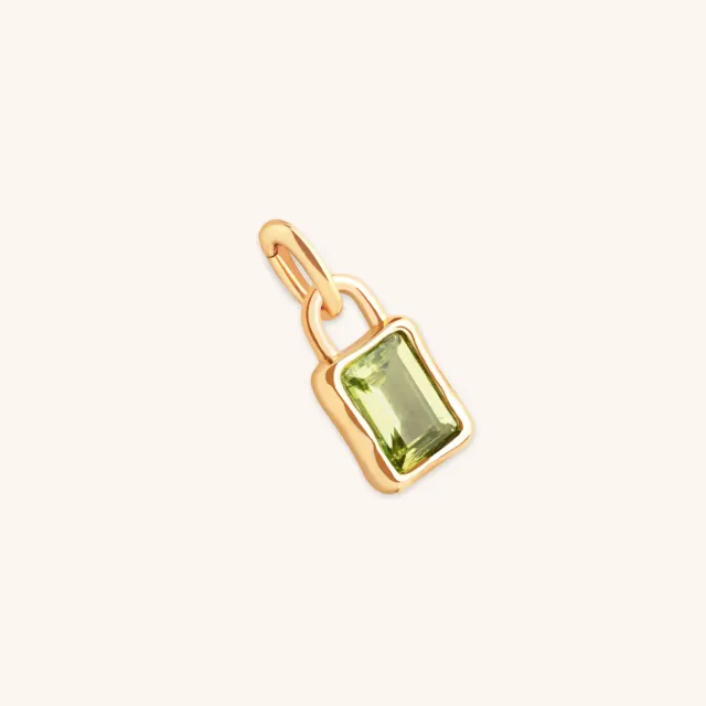 Astrid & Miyu Peridot August charm clip doré péridot