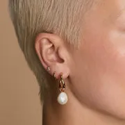 Astrid & Miyu Serenity Pearl parure boucles doré perles