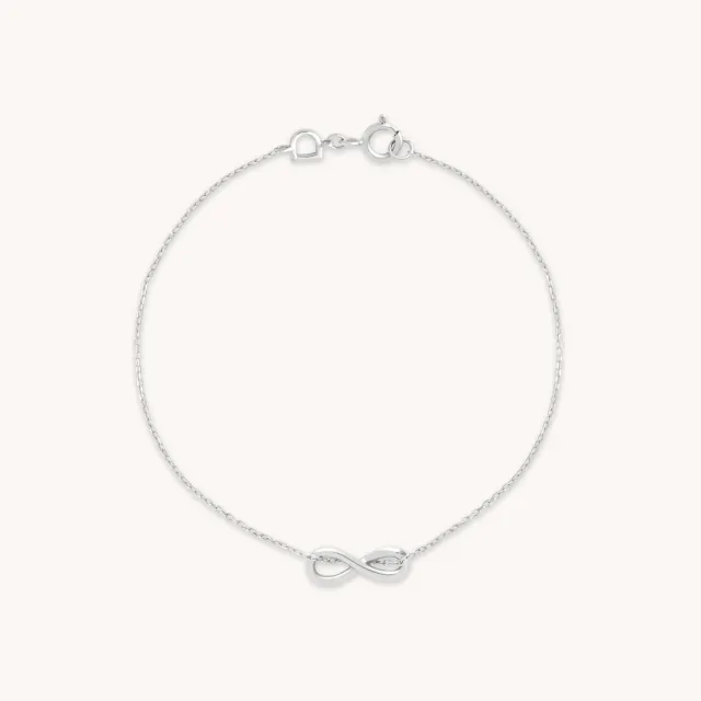 Astrid & Miyu Infinite bracelet or blanc porte-charms