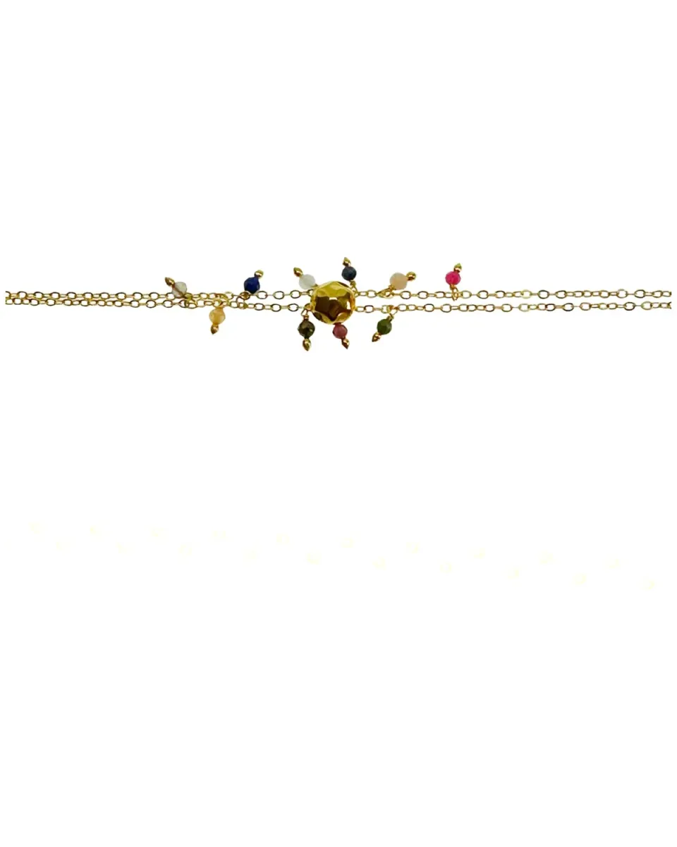 Le Fourbi de Capucine CAPSULE bracelet laiton doré quartz