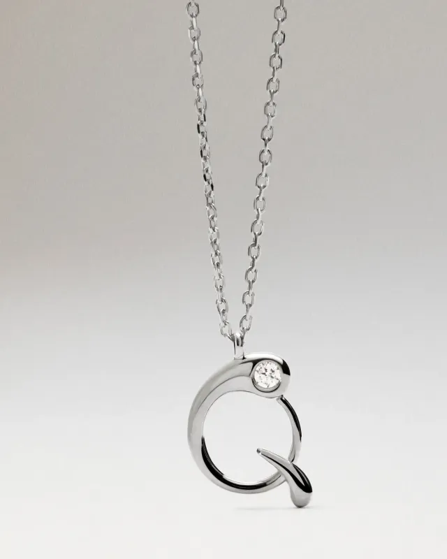 PDPAOLA Initial Q collier lettre argent 40-50 cm