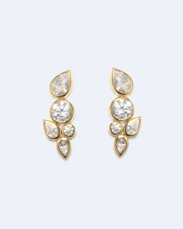 Completedworks Like Peas in a Pod boucles zirconia doré