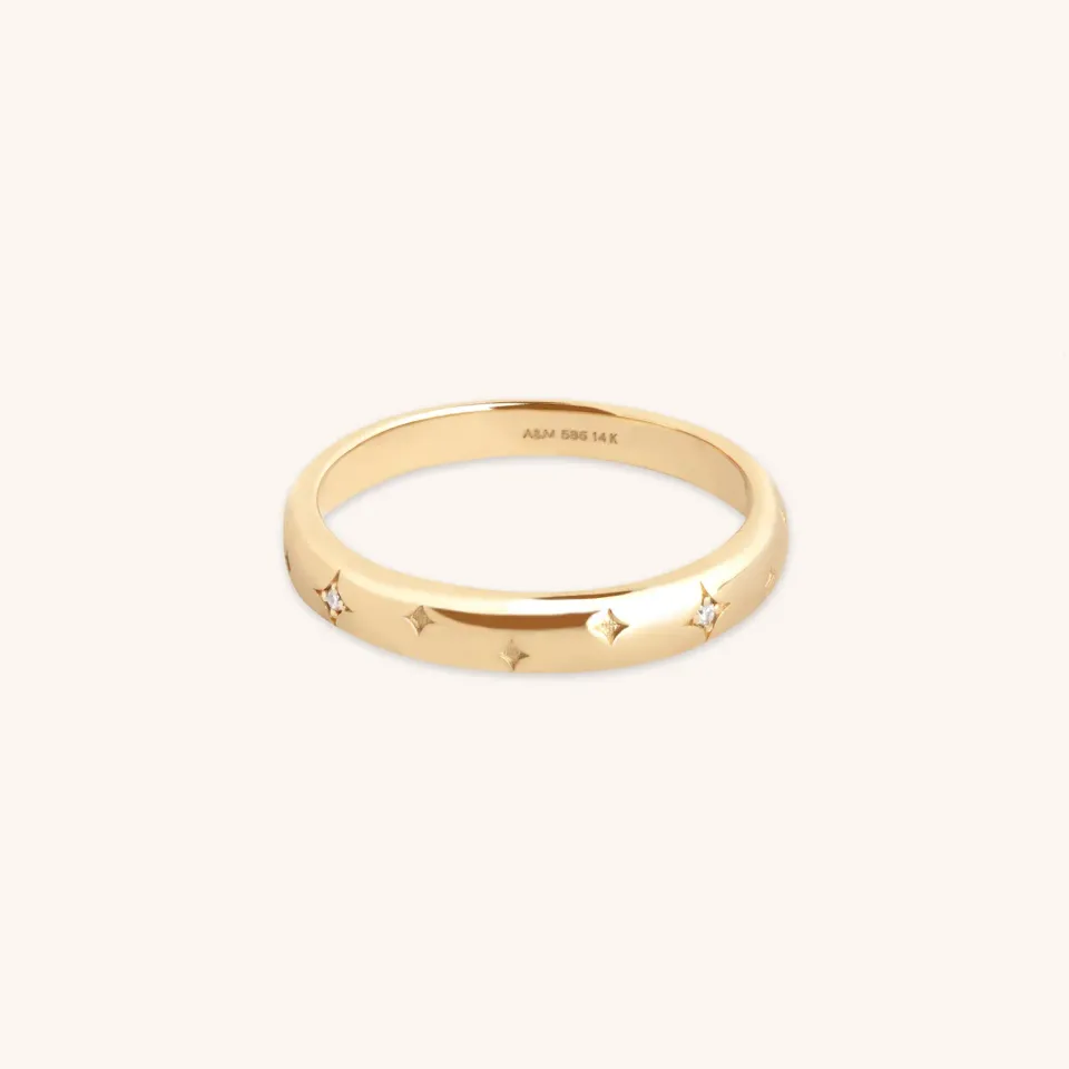 Astrid & Miyu Cosmic Diamond bague or diamant