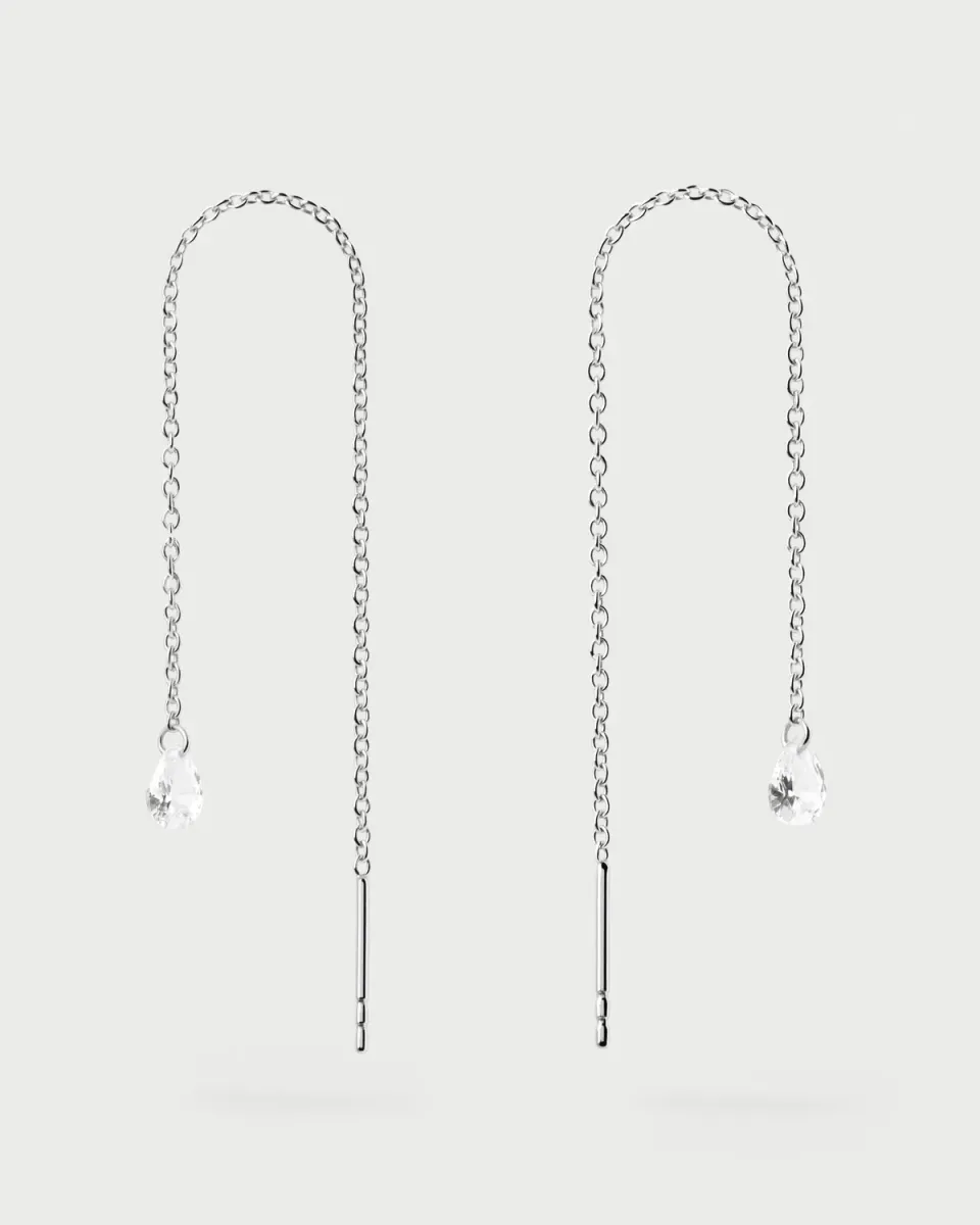 PDPAOLA Waterfall boucles pendantes argent 9,5 cm