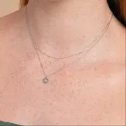 Astrid & Miyu April White Topaz Birthstone collier or blanc massif