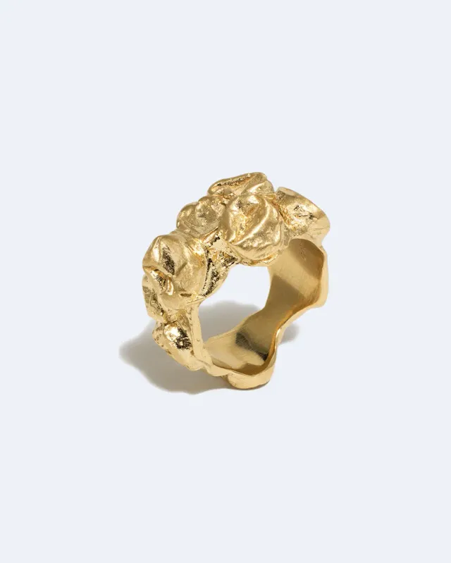 Completedworks Bubble bague vermeil doré tailles L O R