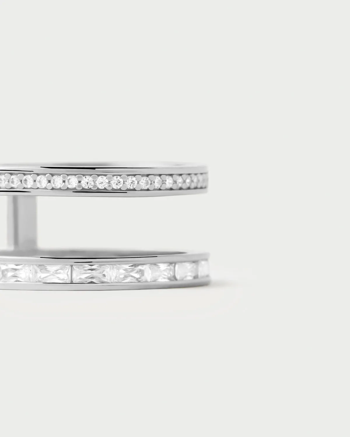 PDPAOLA Bianca bague argent zirconia blanche