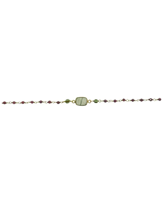Le Fourbi de Capucine STRIPE bracelet labradorite doré