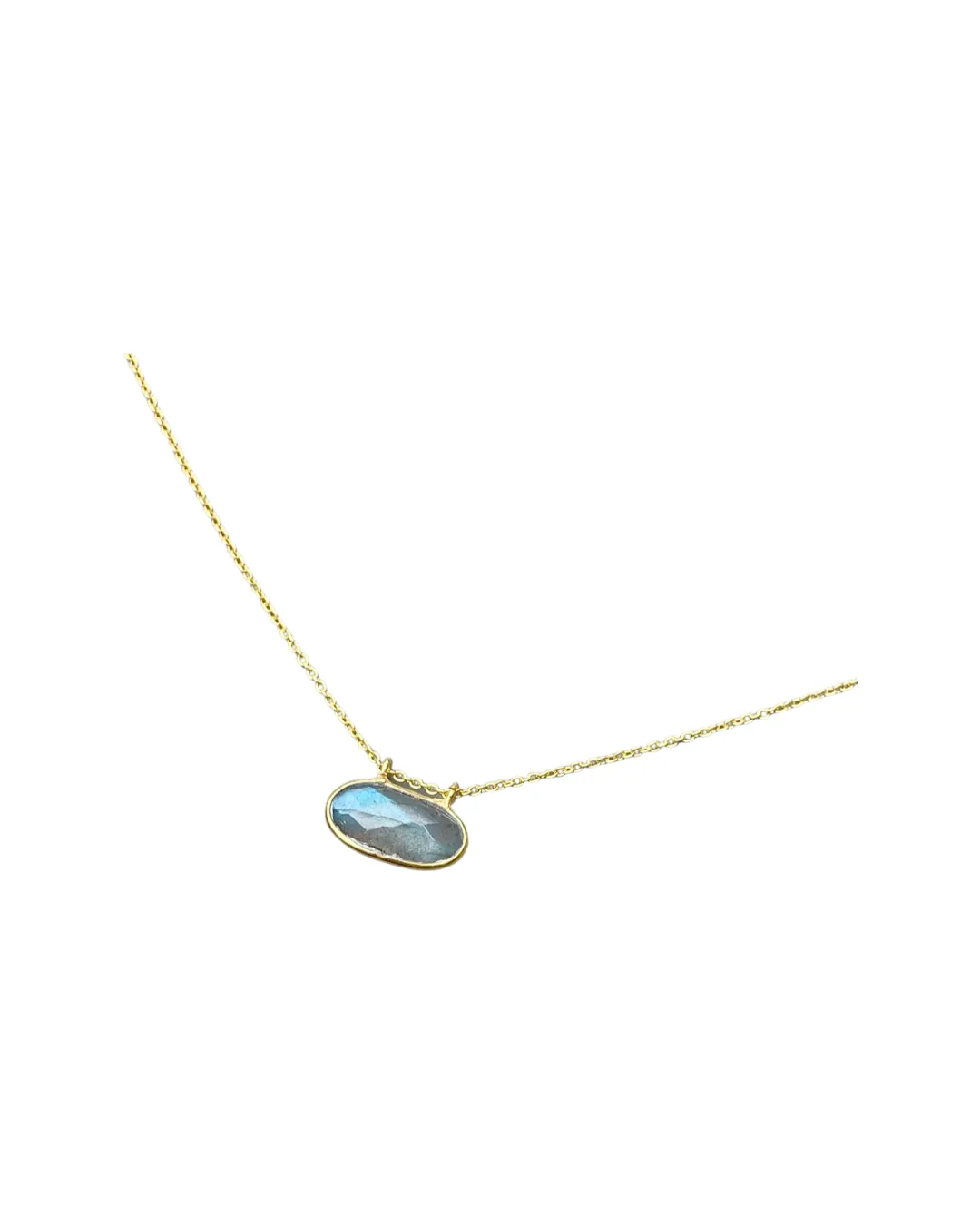 Le Fourbi de Capucine LF53 collier labradorite laiton doré