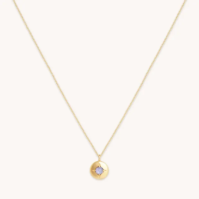 Astrid & Miyu December Tanzanite collier or massif décembre