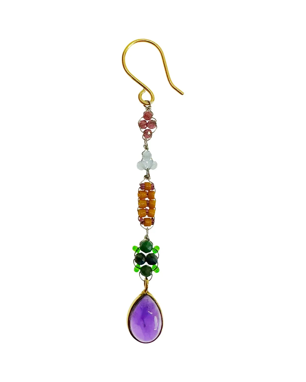 Le Fourbi de Capucine N43 boucles d'oreilles pendantes 5,9 cm