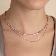 Astrid & Miyu Essential Crystal collier pendentif or rose