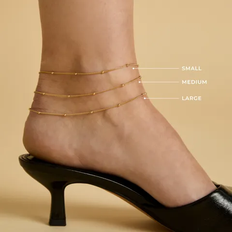 Astrid & Miyu Carnaby Story Chain chevillère or jaune