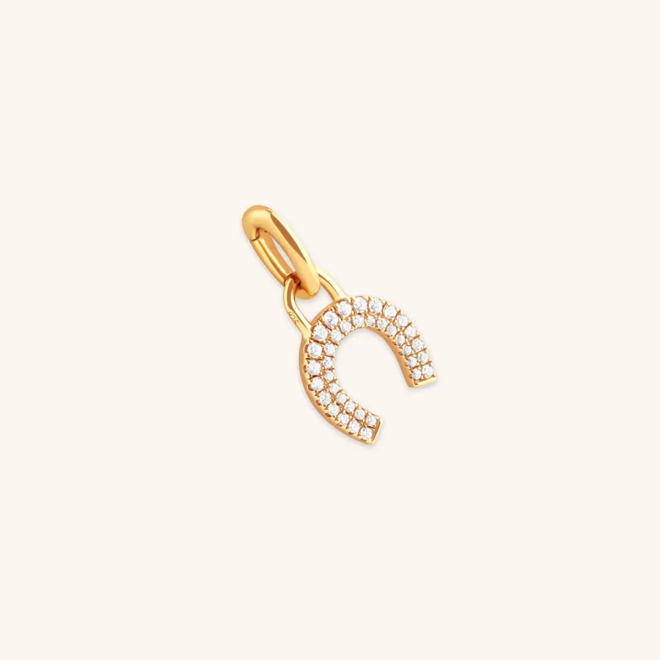 Astrid & Miyu Horseshoe Clip charm doré