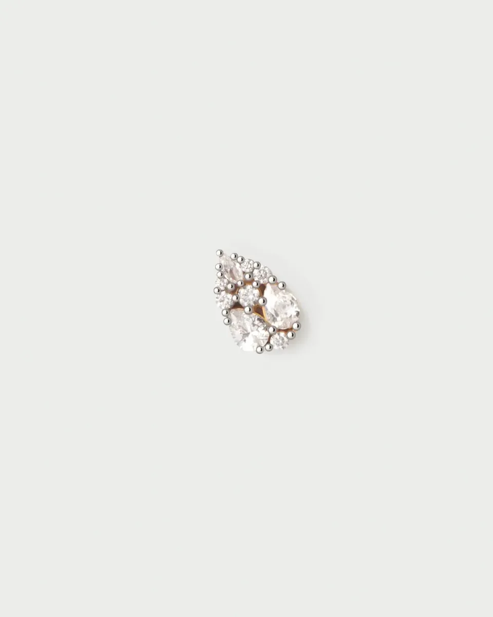 PDPAOLA Vanilla mono boucle d'oreille zirconia blanche