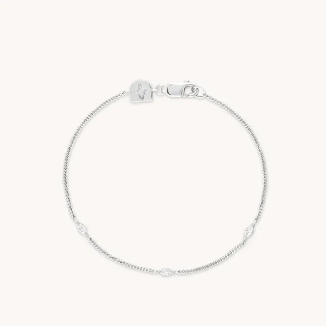 Astrid & Miyu Navette Crystal bracelet argent cristal