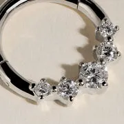 Astrid & Miyu Diamond Daith piercing or blanc diamant