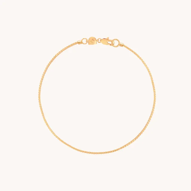 Astrid & Miyu Essential Box Chain bracelet doré fin