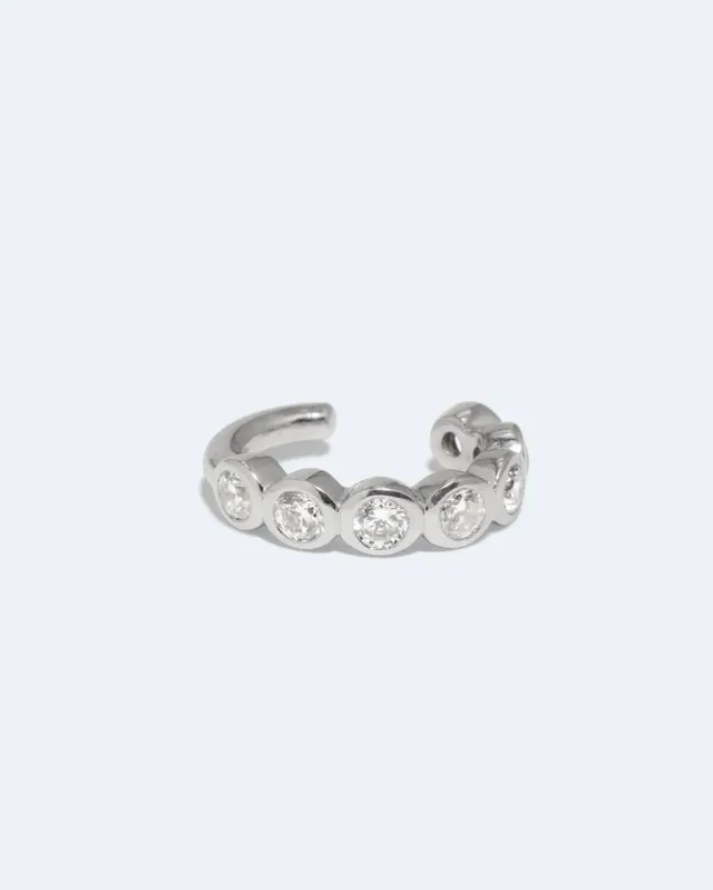 Completedworks Arc earcuff argent zirconia recyclé