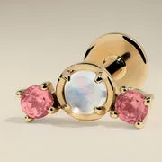 Astrid & Miyu Moonstone Padparadscha piercing or massif