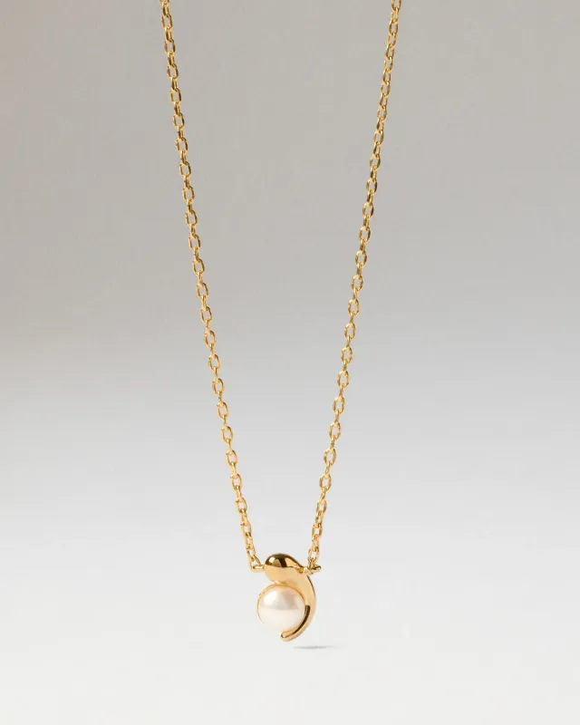 PDPAOLA La Perla collier perle or 40-50 cm