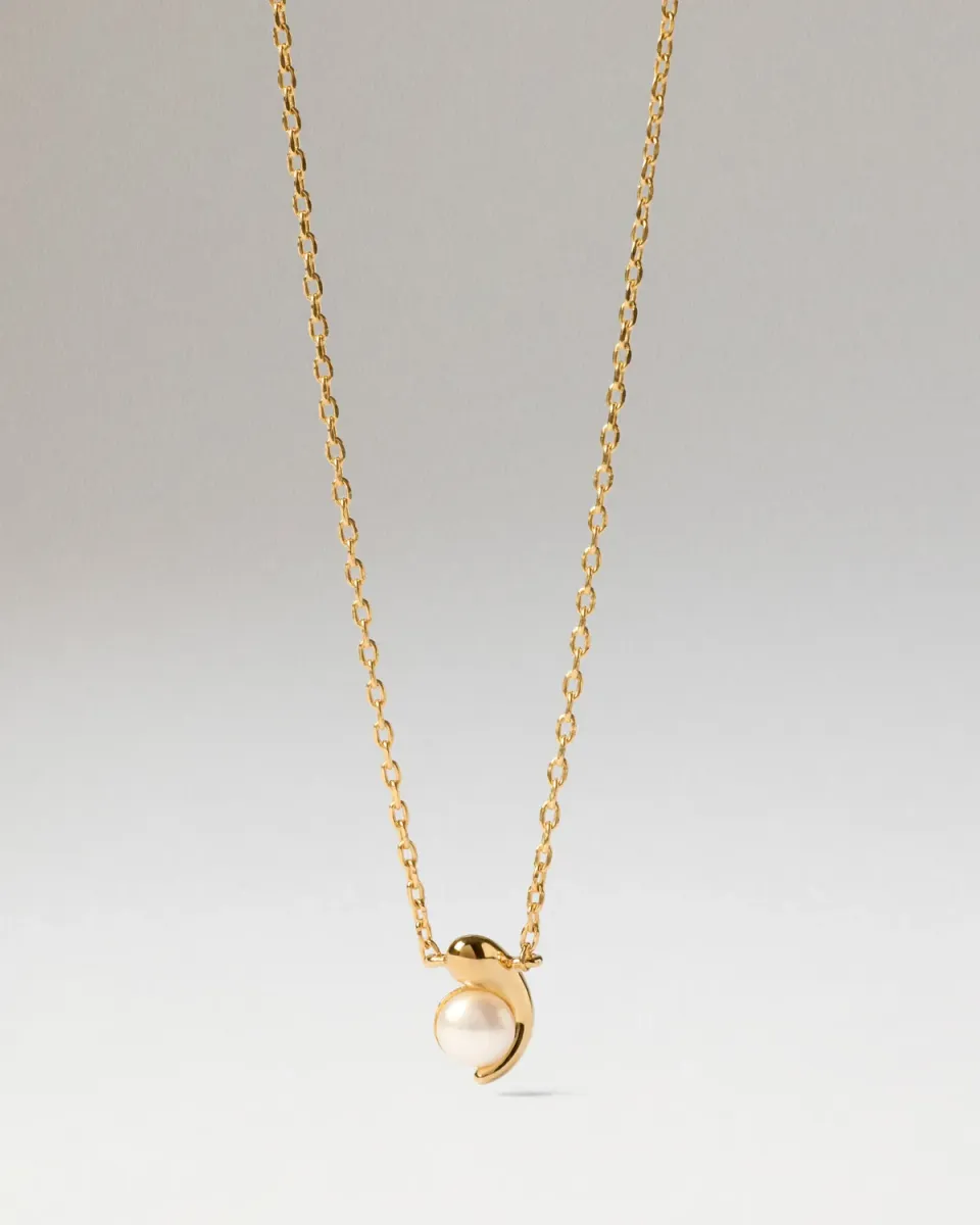 PDPAOLA La Perla collier perle or 40-50 cm