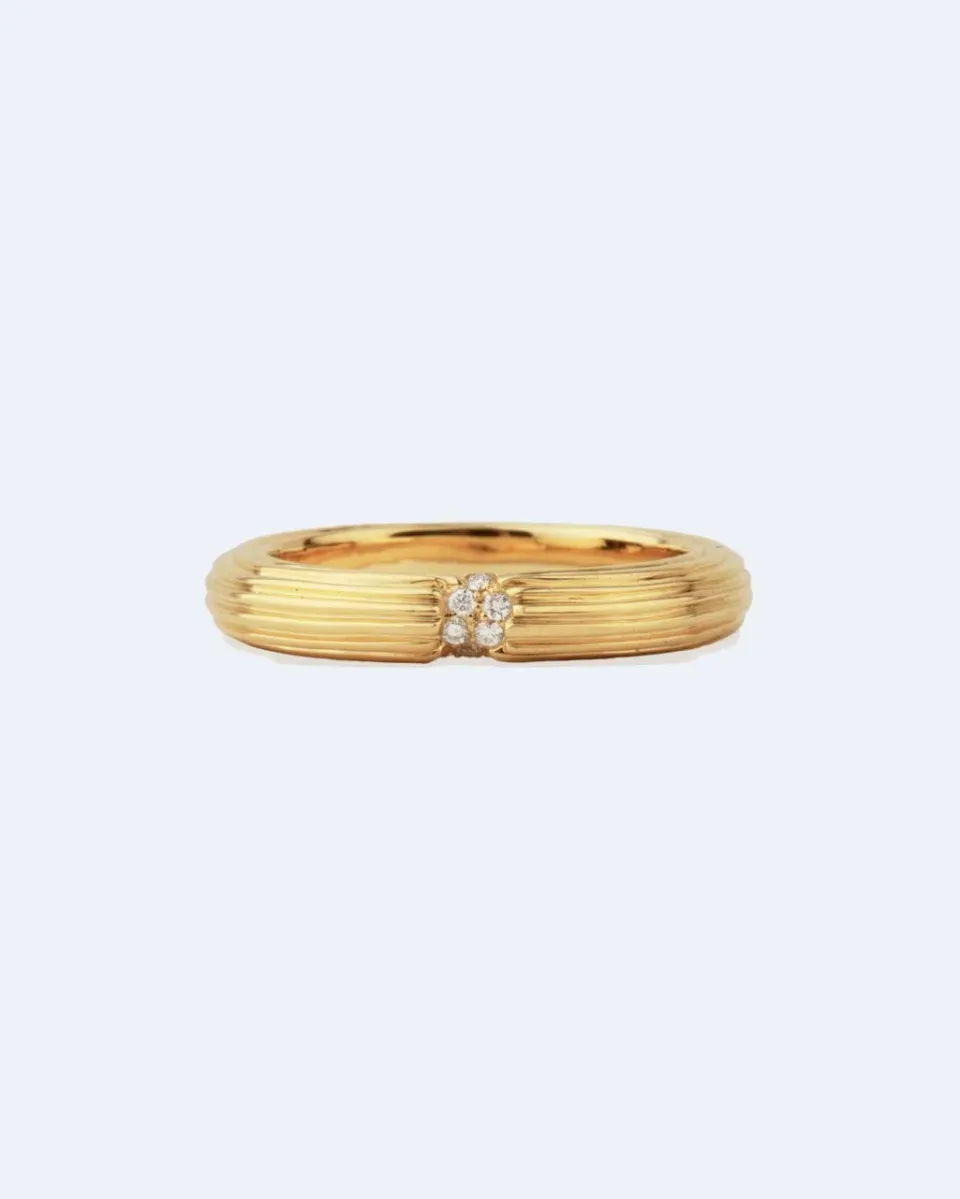 Completedworks Pillar bague diamant or jaune 18 carats