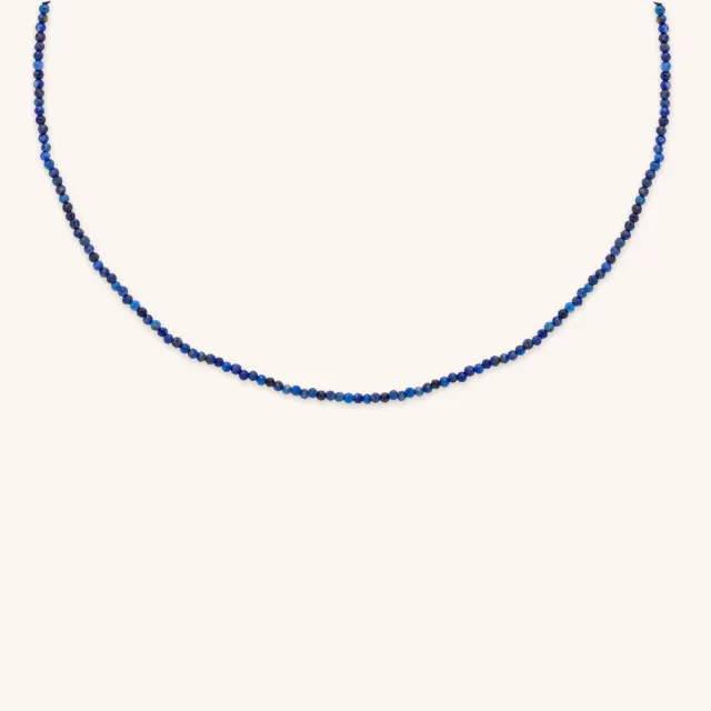 Astrid & Miyu Lazurite September Beaded collier or massif lazurite