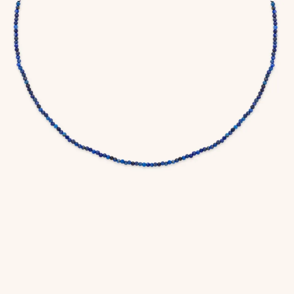 Astrid & Miyu Lazurite September Beaded collier or massif lazurite