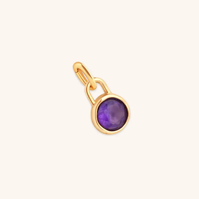 Astrid & Miyu Amethyst February charm clip améthyste