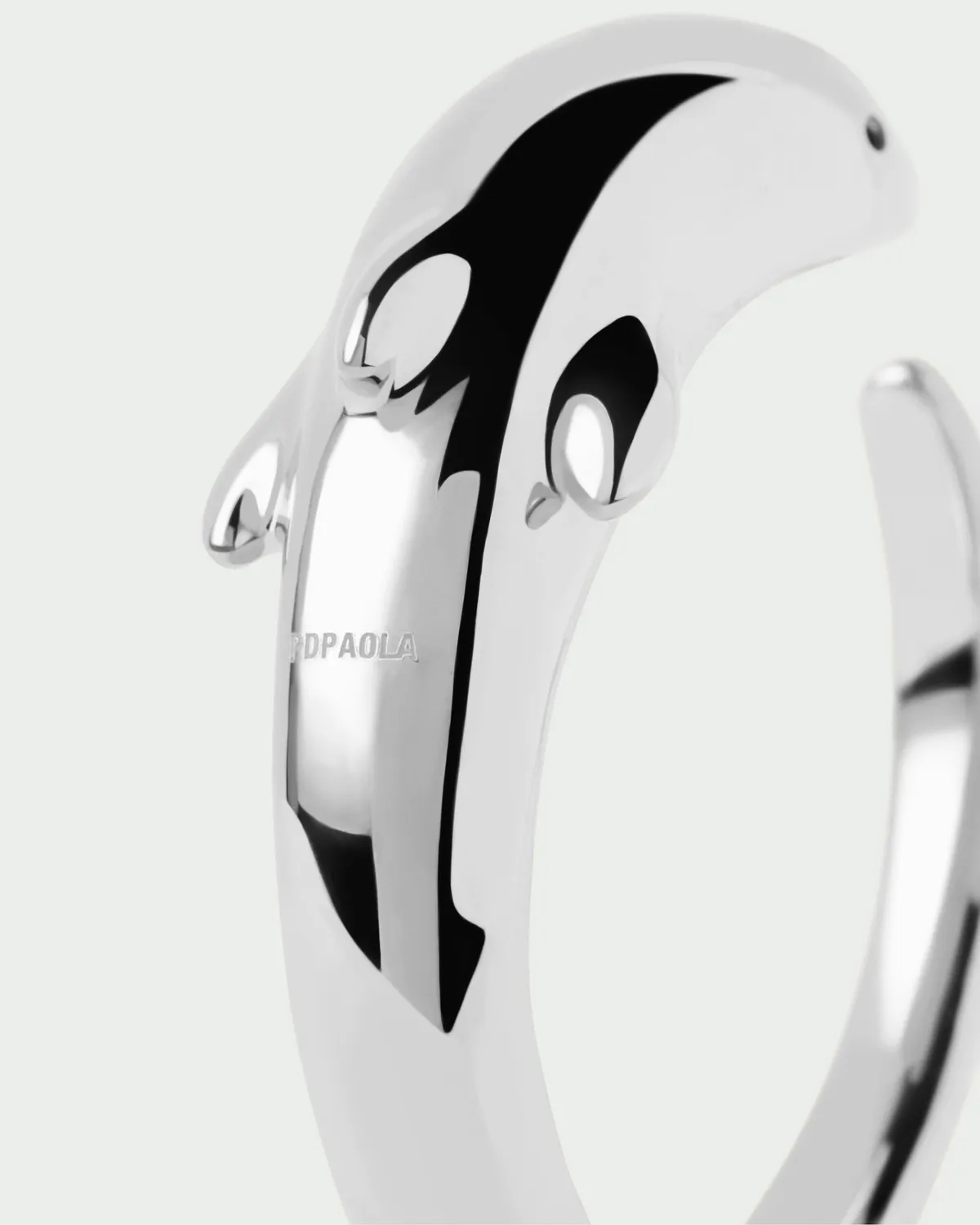 PDPAOLA Dolphin bracelet jonc argent large 58,82 g