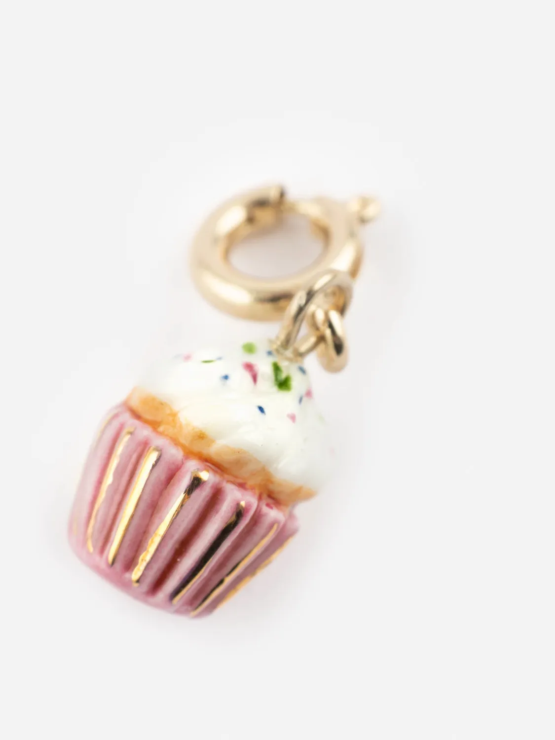 Nach Bijoux Cupcake charms mix and match porcelaine dorée